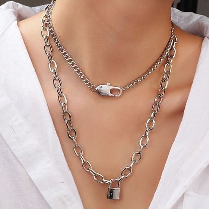 Picture of Metal Lock Multi-layer Necklace