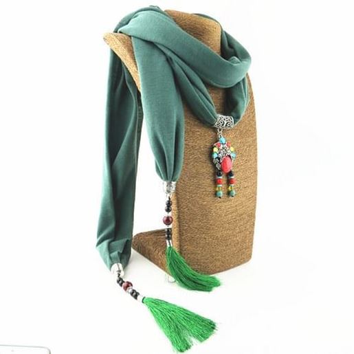 Picture of Drop Pendant Scarf Necklace