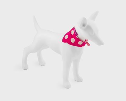 Pink Dog Bandana | White Polka Dots on Pink
