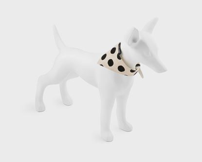 White Dog Bandana | Black Polka Dots On White