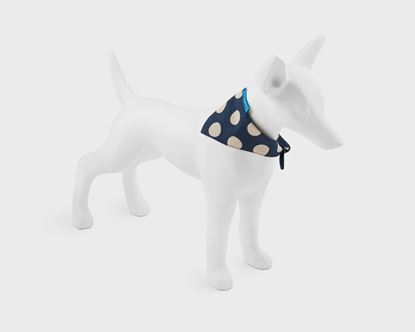 Navy Blue Dog Bandana | White Polka Dots On Navy Blue