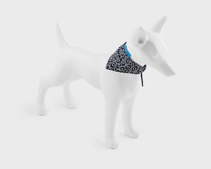 Blue Dog Bandana | Traditional Cloud Pattern White On Indigo