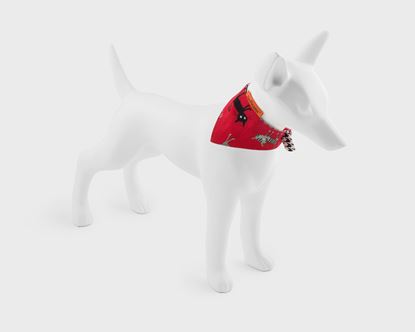 Red Dog Bandana | Cats On Red Linen