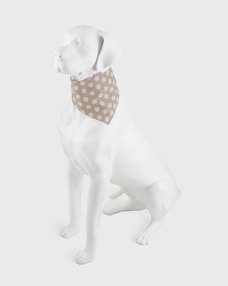 Gray Dog Bandana | White Polka Dots On Gray - Large