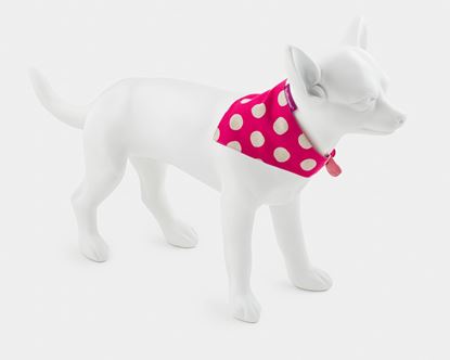Pink Dog Bandana | White Polka Dots On Pink - Small