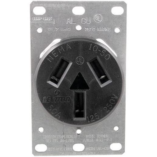 Picture of No Logo 5206 Single-Flush Range Receptacle (3 wire)