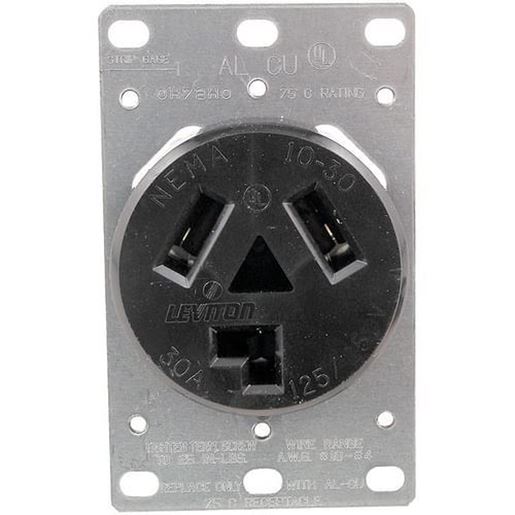 Picture of No Logo 5207 Single-Flush Dryer Receptacle (3 wire)