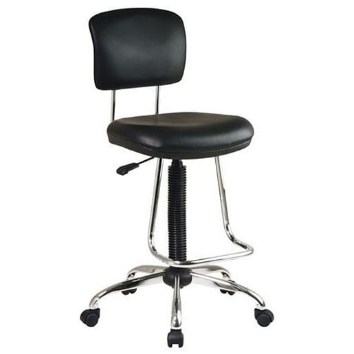 Picture of Chrome Finish Drafting Chair with Teardrop Chrome Footrest