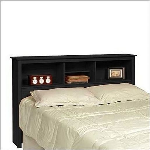 Picture of Queen-size Storage Headboard in Black Finish