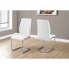 Picture of Two 77.5" Leather Look Chrome Metal and Foam Dining Chairs