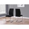 Picture of Two 77.5" Velvet Chrome Metal and Foam Dining Chairs