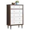 Picture of 5 Drawer Dresser Wood Chest of Storage Cabinet Organizer