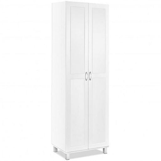 Picture of 2-Door Kitchen Pantry Cupboard Tall Storage Cabinet