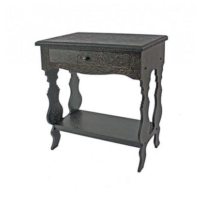 Picture of 14" x 28" x 29" Black 1 Drawer Vintage Wooden - Accent Table