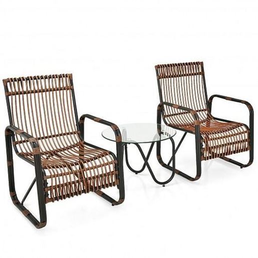 Picture of 3Pcs Patio Rattan Conversational Furniture Set