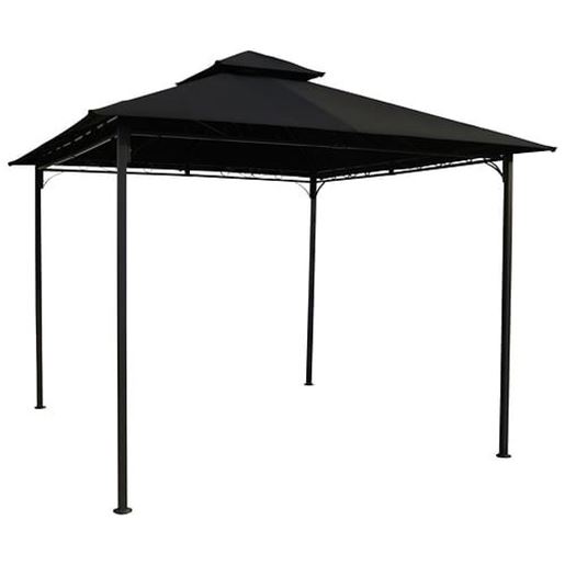 Image sur 10-Ft x 10-Ft Outdoor Gazebo with Black Weather Resistant Fabric Canopy