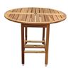 Picture of Kiln Dried Hardwood 39-inch Folding Patio Dining Table with Wheels