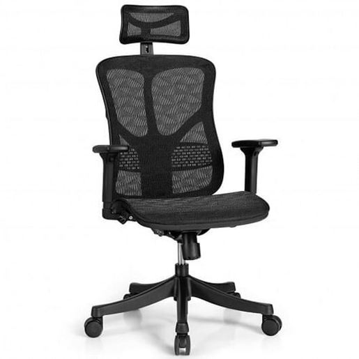 Picture of Ergonomic High Back Mesh Adjustable Swivel Office Chair-Black - Color: Black