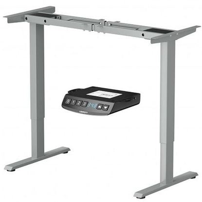 Picture of Electric Adjustable Standing up Desk Frame Dual Motor with Controller-Gray - Color: Gray