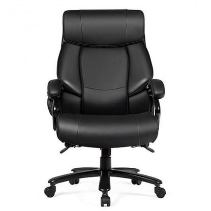 Picture of Big & Tall 400lb PU Leather Massage Office Chair-Black - Color: Black