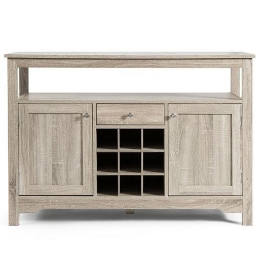 Foto de Buffet Server Sideboard Wine Cabinet Console-Gray - Color: Gray