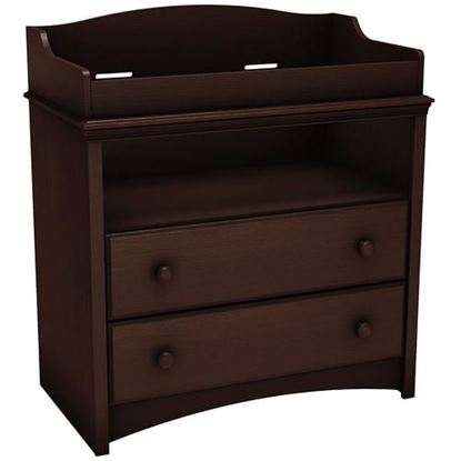 Picture of Baby Furniture 2 Drawer Diaper Changing Table in Espresso