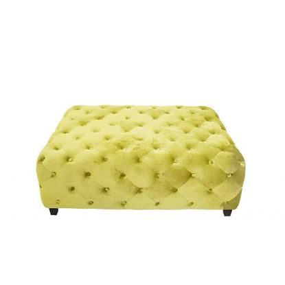 Picture of Velvety Green Modern Square Coffee Table