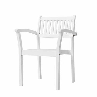 Picture of Set of Two White Stacking Armchairs