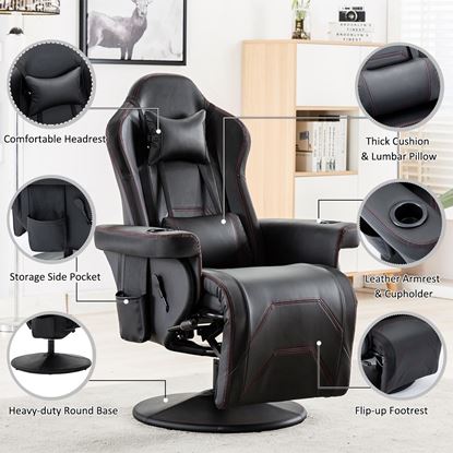 图片 US Stock Gaming Chair/Reclining Gaming Chair/Adjustable headrest and lumbar support Boss Chair New Comfortable PP191981AAB