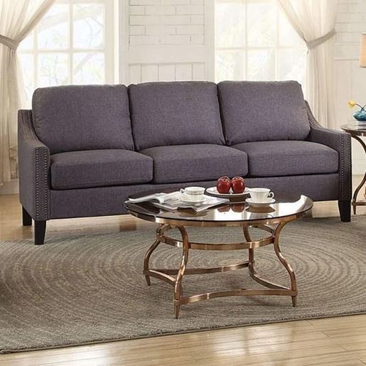 Picture of 68" X 31" X 36" Gray Linen Sofa