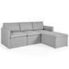 Picture of Convertible L-Shaped Sectional Sofa Couch with Reversible Chaise-Light Gray - Color: Light Gray