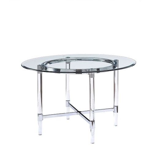 Picture of 48" Striking Round Glass and Acrylic Dining Table