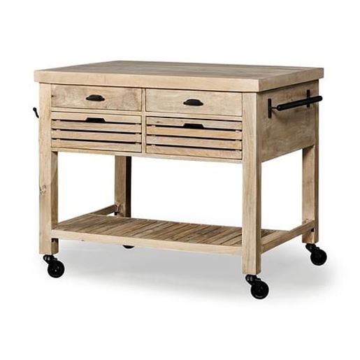 Picture of Modern Farmhouse Rolling Kitchen Island or Bar Cart