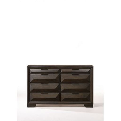 Picture of 59" X 17" X 37" Espresso Rubber Wood Dresser