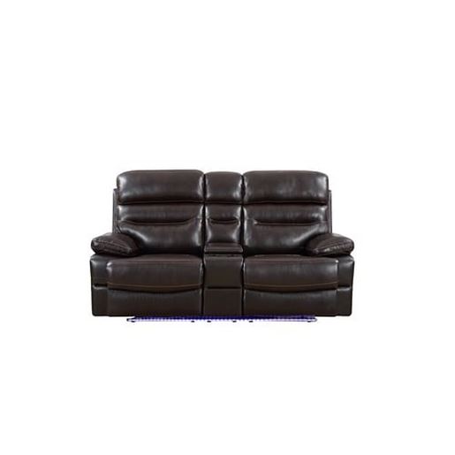 Picture of 78" X 40" X 41" Brown  Power Reclining Console Loveseat