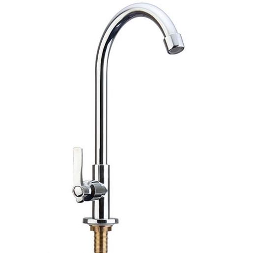 Picture of Simple Chrome Kitchen Faucet Basin Sink Tap Single Lever Only For Cold Water