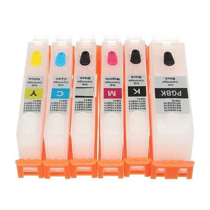 Picture of 6pcs PGI-270 CLI-271 Refillable Ink Cartridge For MG7720 TS8020 TS9020