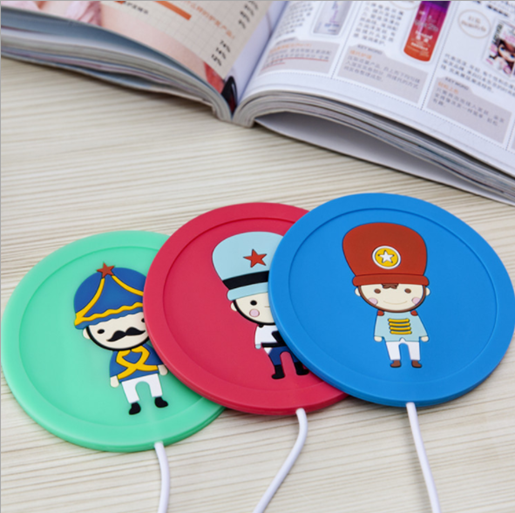 Picture of Cartoon PVC Insulation Heating Coasters USB Heating Coasters