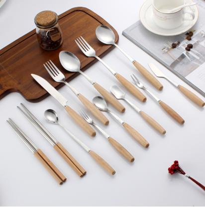 Picture of Style: B - Stainless steel western tableware set