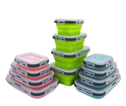 Picture of Color: Blue1, Size: 1200ml - Folding lunch box