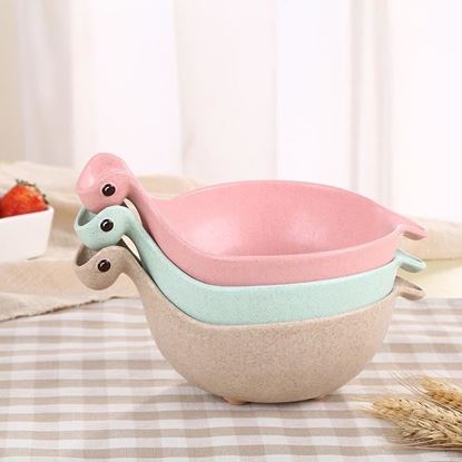 Picture of Color: Pink, Quantity: Q1pcs - Cute Tiny Dinosaur Bowls