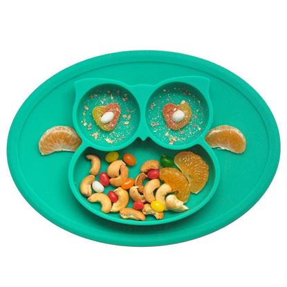 图片 Original patented integrated food grade Silicone plate pad children's tableware Children's dinner tray Plate