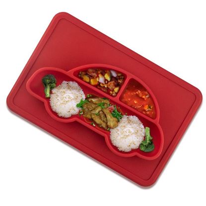 图片 Children's food grade silicone square car placemat