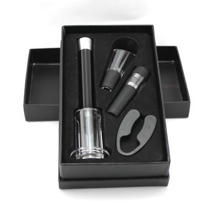 Picture of Specifications: Al alloy set, box: Colors box - Red wine pressure bottle opener set