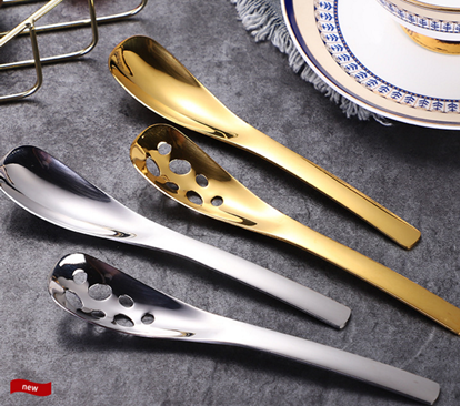 图片 Style: A, Color: Gold - 304 stainless steel dessert spoon creative coffee spoon