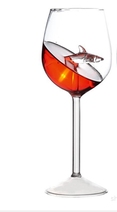 Picture of Sea Horse Starfish Dolphin Red Wine Glass Cup