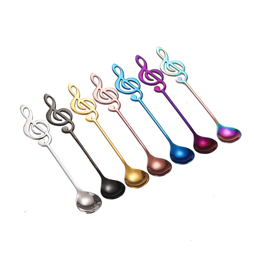 Picture of Color: Black - 304 stainless steel music symbol creative spoon