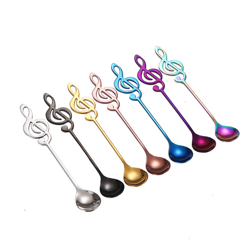 Picture of Color: Blue - 304 stainless steel music symbol creative spoon