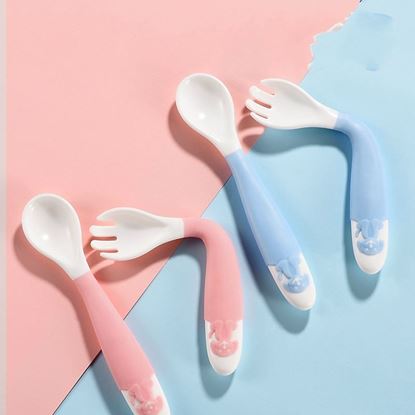 Picture of Children's twisted fork spoon set