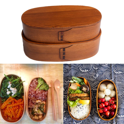 Picture of Japanese style cedar bento box